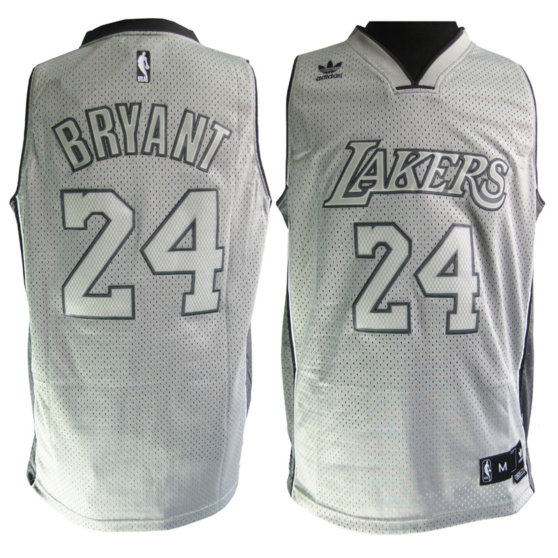  NBA Los Angeles Lakers 24 Kobe Bryant Swingman Grey Jersey